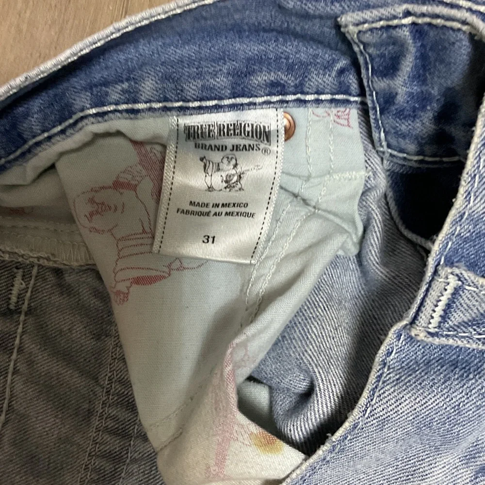 True Religion Men's Light Blue Slim Straight Jeans